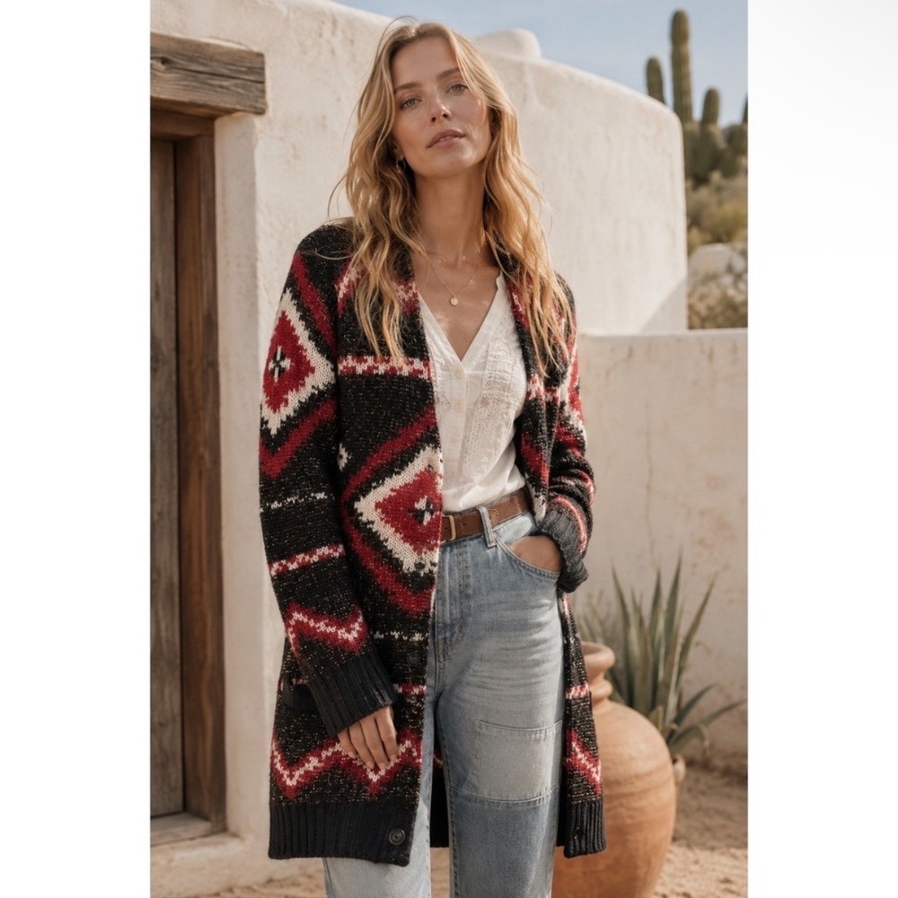 Denim & Supply Ralph Lauren
Southwestern Cardigan Mohair
Wool Sweater Aztec L